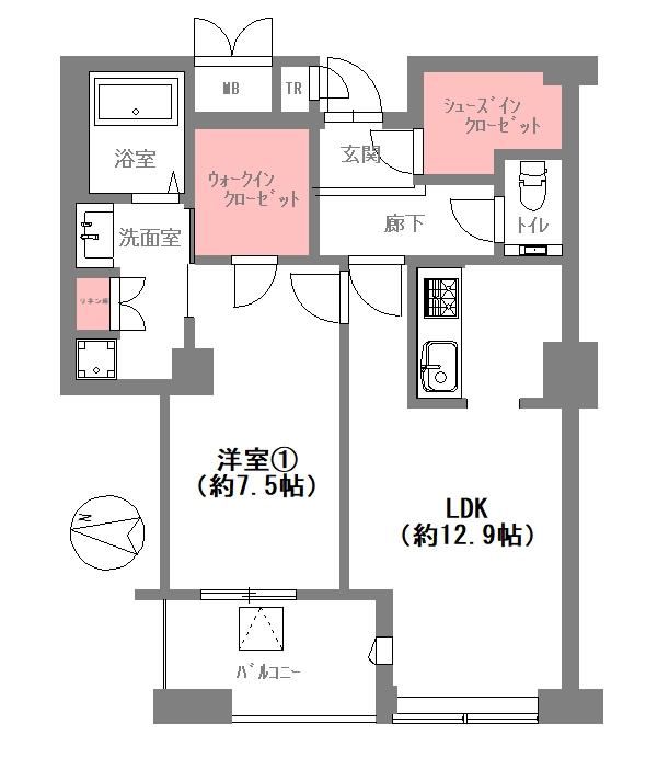 1LDK+S apartment in Nishi Ward, Osaka - Photo 1