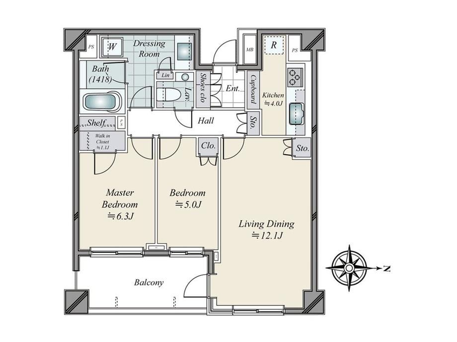2LDK apartment in Shibuya Ward, Tokyo - Photo 1