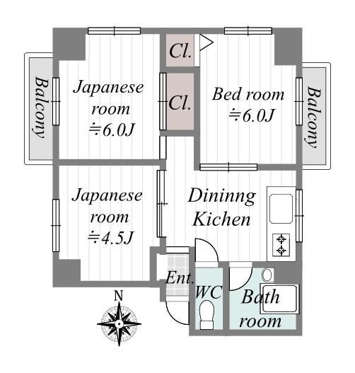 3DK apartment in Itami, Hyogo - Photo 1