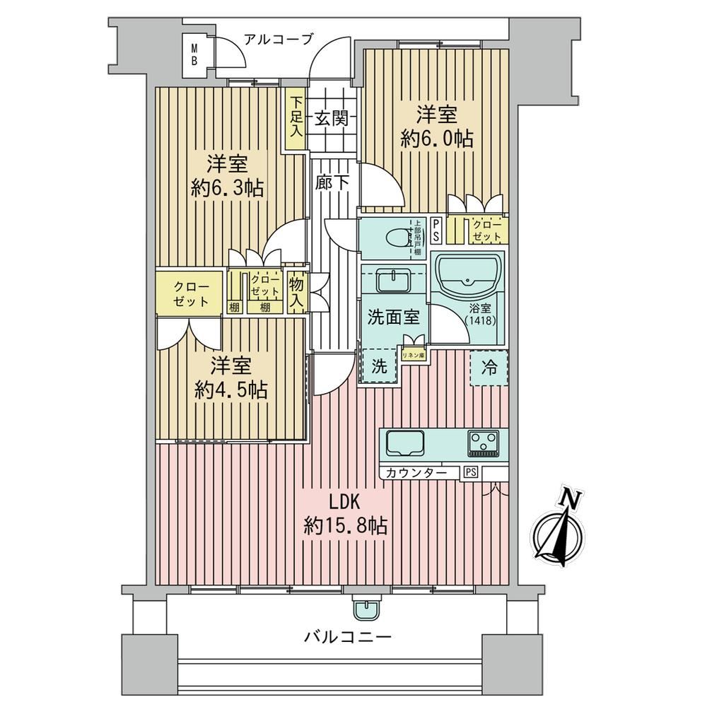 3LDK apartment in Kadoma, Osaka - Photo 1