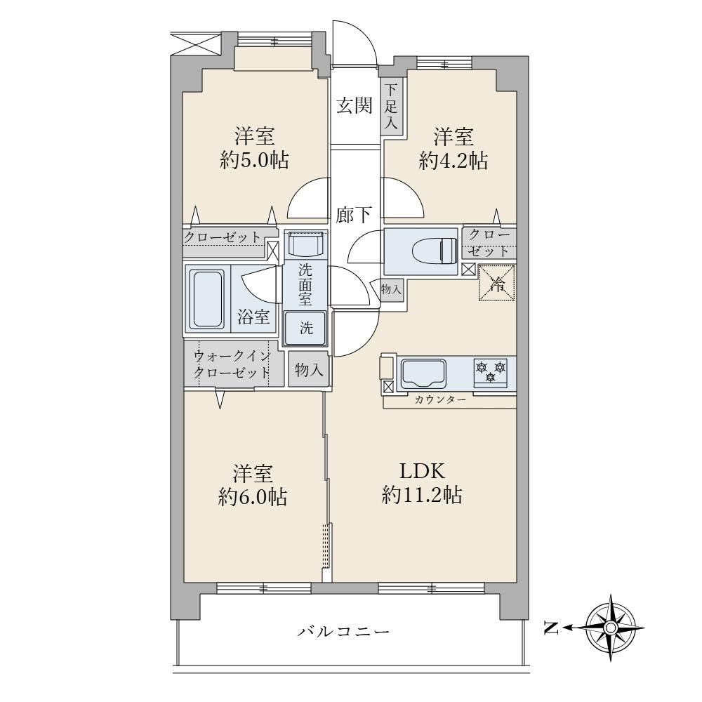 3LDK apartment in Nakahara Ward, Kawasaki, Kanagawa - Photo 1