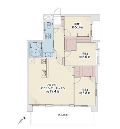 3LDK apartment in Minami Ward, Fukuoka - Photo 1