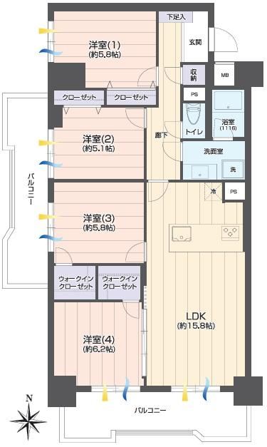 4LDK apartment in Ota Ward, Tokyo - Photo 1