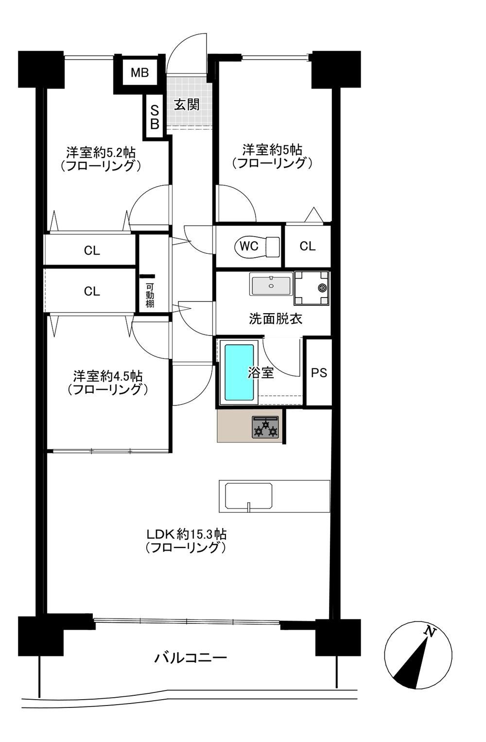 3LDK apartment in Izumi Ward, Sendai, Miyagi - Photo 1