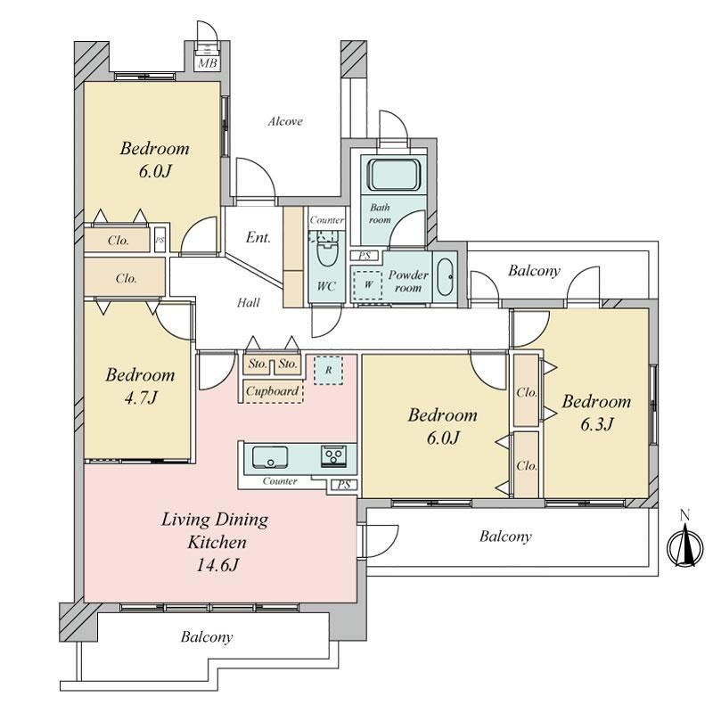 4LDK apartment in Ota Ward, Tokyo - Photo 1