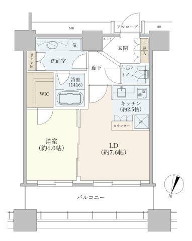 1LDK apartment in Minato Ward, Tokyo - Photo 1