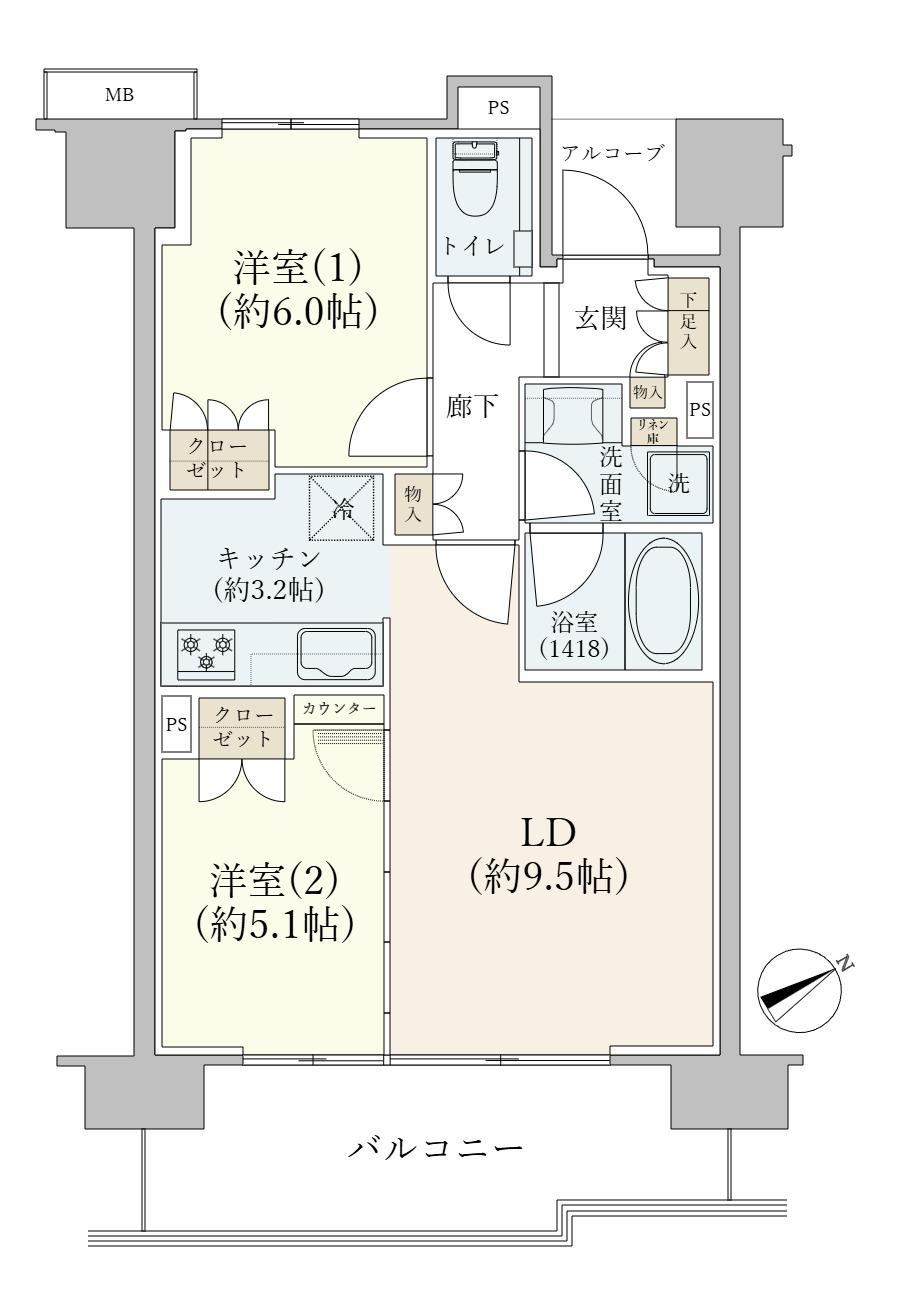 2LDK apartment in Setagaya Ward, Tokyo - Photo 1