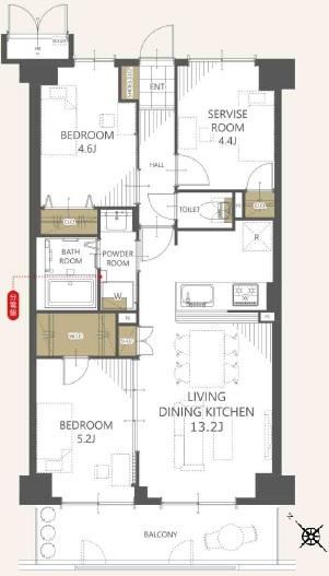 2LDK+S apartment in Minuma Ward, Saitama - Photo 1