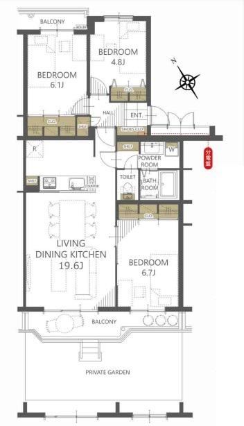 3LDK apartment in Hachioji, Tokyo - Photo 1