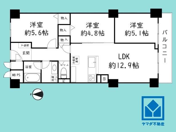 3LDK apartment in Nishinomiya, Hyogo - Photo 1