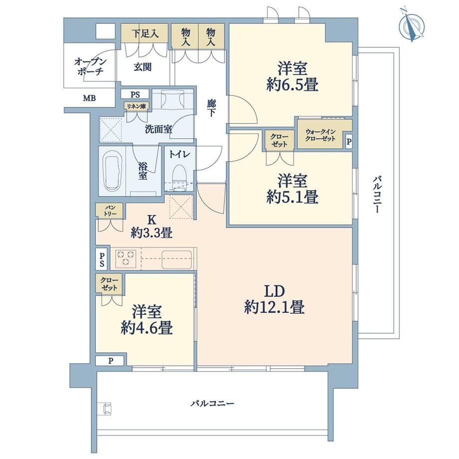 3LDK apartment in Tsurumi Ward, Yokohama, Kanagawa - Photo 1