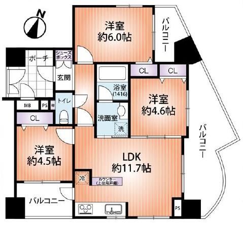 3LDK apartment in Nishiyodogawa Ward, Osaka - Photo 1