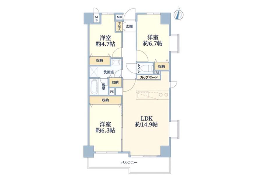 3LDK apartment in Chigasaki, Kanagawa - Photo 1