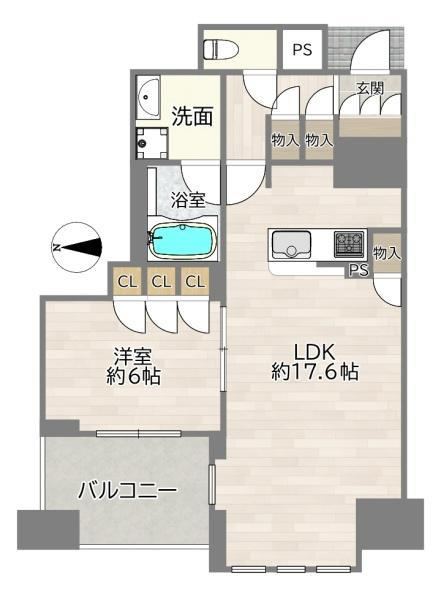 1LDK apartment in Nishi Ward, Osaka - Photo 1