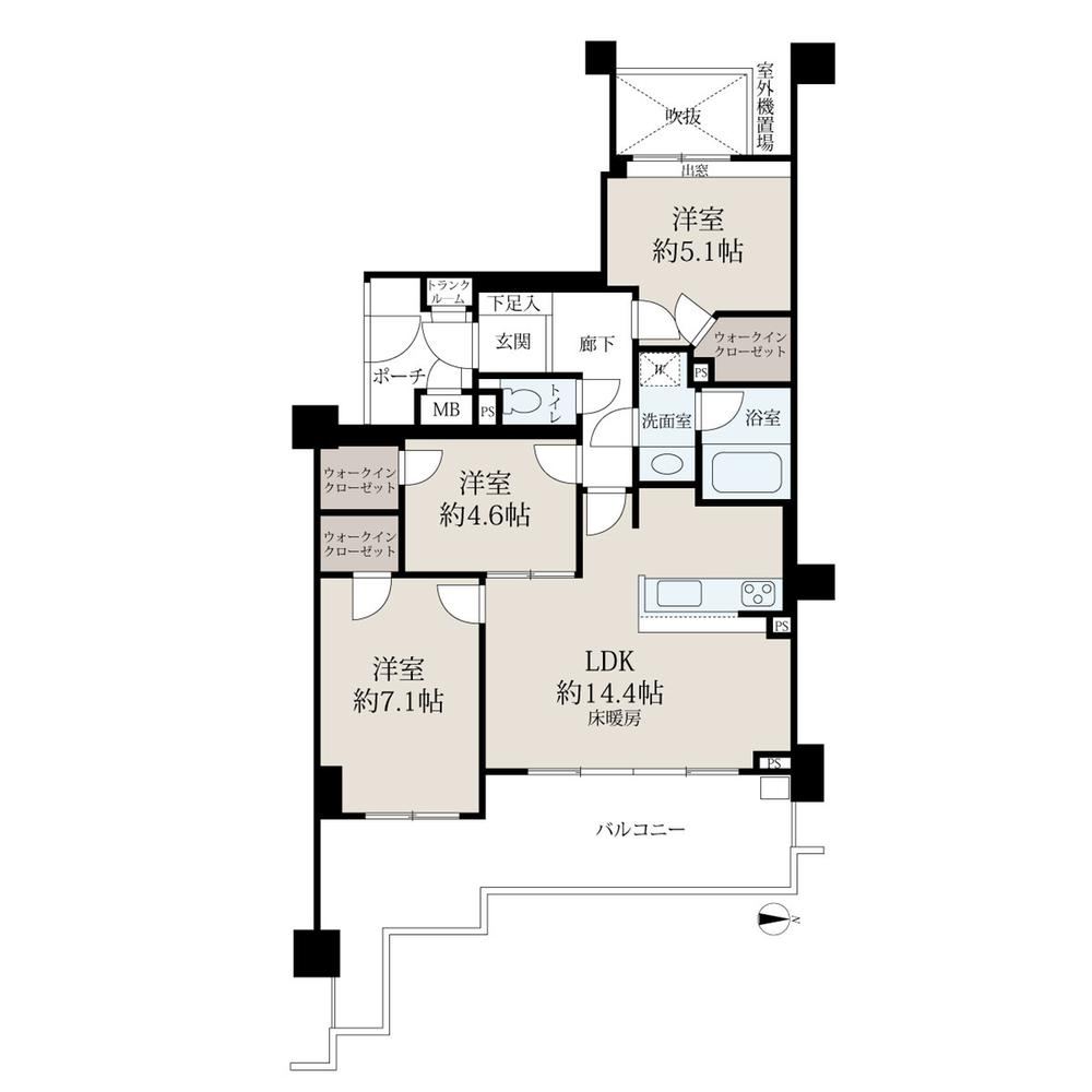 3LDK apartment in Miyakojima Ward, Osaka - Photo 1
