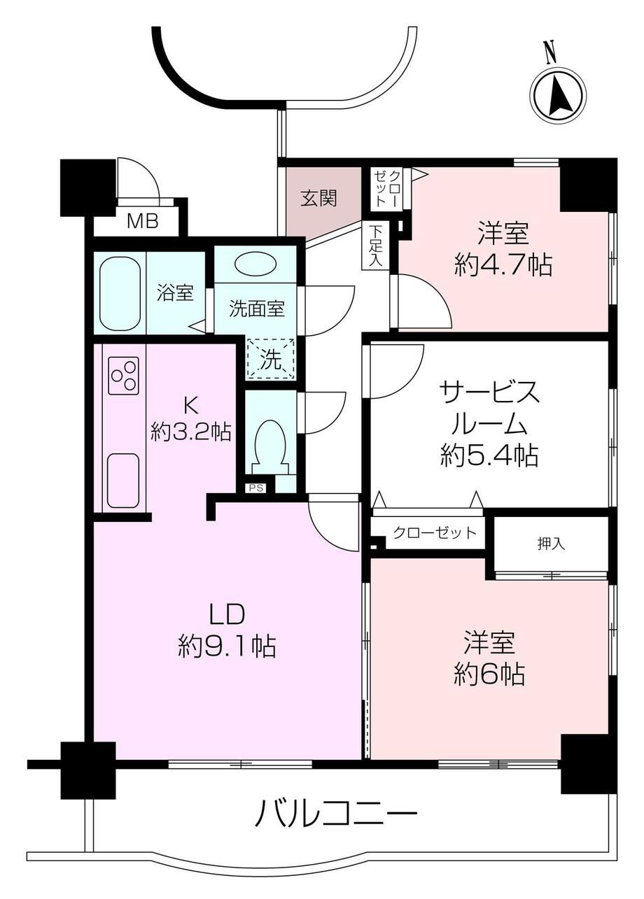 2LDK+S apartment in Minami Ward, Yokohama, Kanagawa - Photo 1