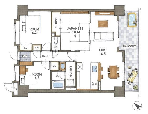 3LDK apartment in Kusatsu, Shiga - Photo 1