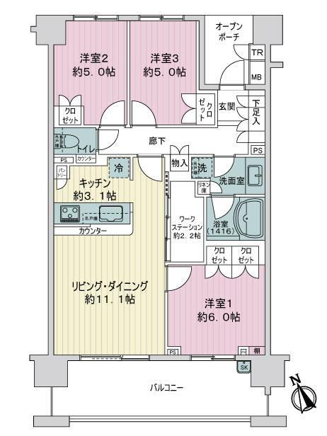 3LDK apartment in Itabashi Ward, Tokyo - Photo 1