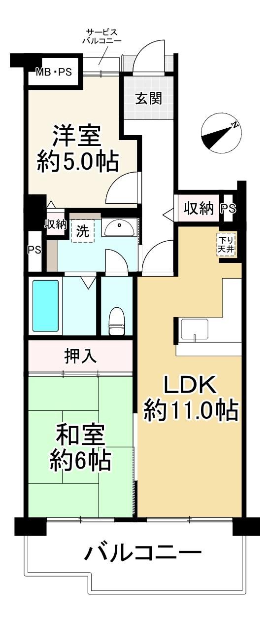 2LDK apartment in Abeno Ward, Osaka - Photo 1