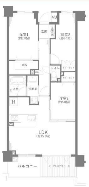 3LDK apartment in Nagareyama, Chiba - Photo 1