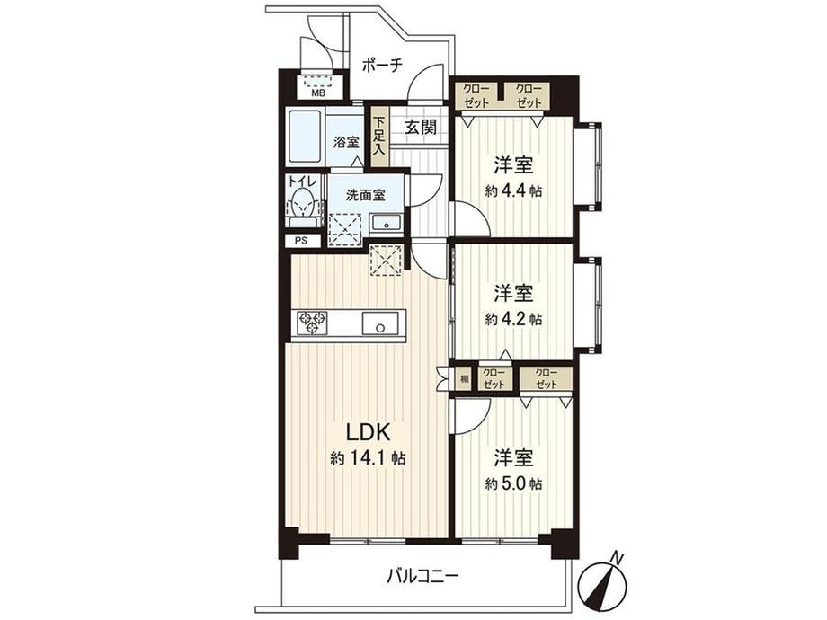 3LDK apartment in Minato Ward, Osaka - Photo 1