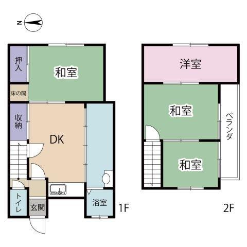 3DK+S house in Minami Ward, Hiroshima - Photo 1