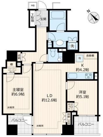 2LDK apartment in Minato Ward, Tokyo - Photo 1