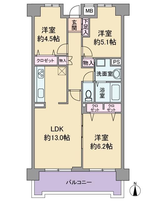3LDK apartment in Taihaku Ward, Sendai, Miyagi - Photo 1