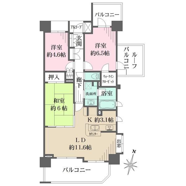 3LDK apartment in Soka, Saitama - Photo 1