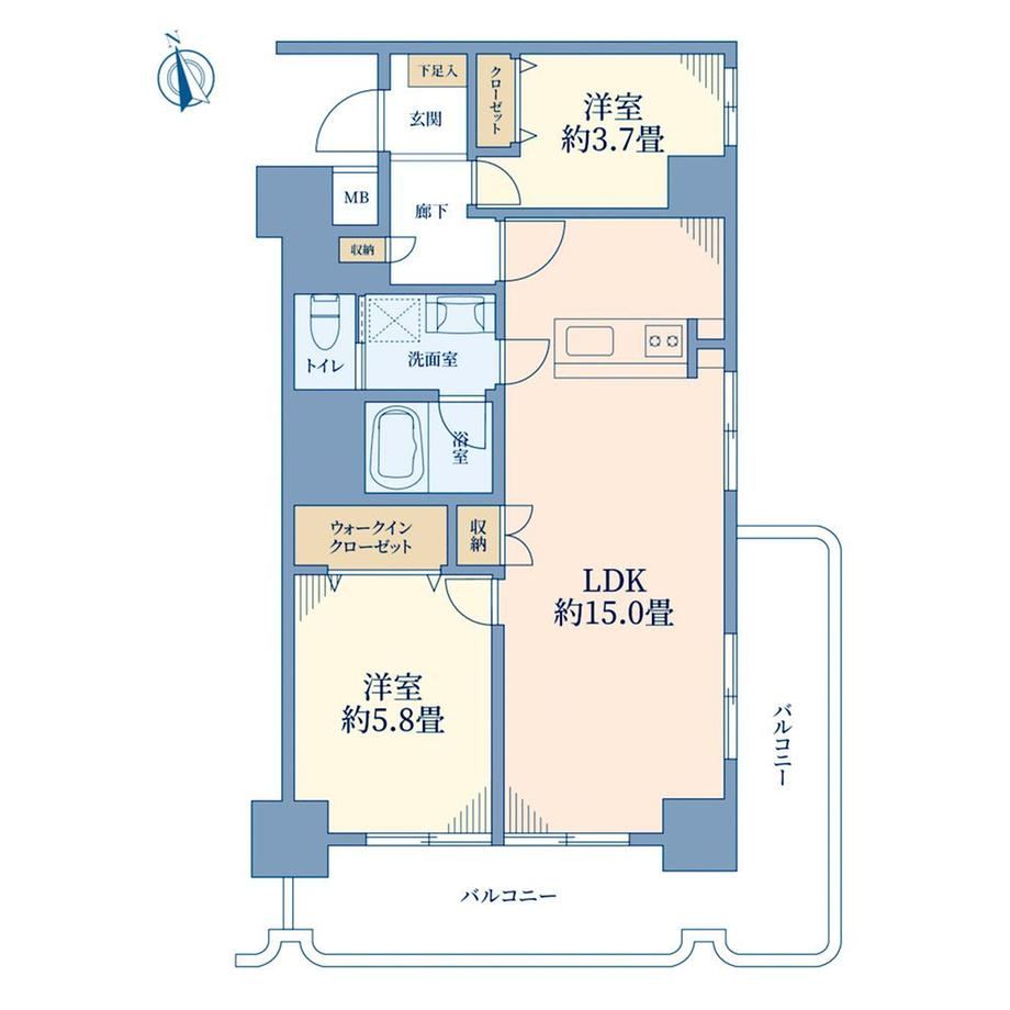 2LDK apartment in Koto Ward, Tokyo - Photo 1