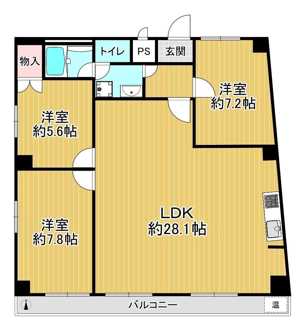 3LDK apartment in Tennoji Ward, Osaka - Photo 1