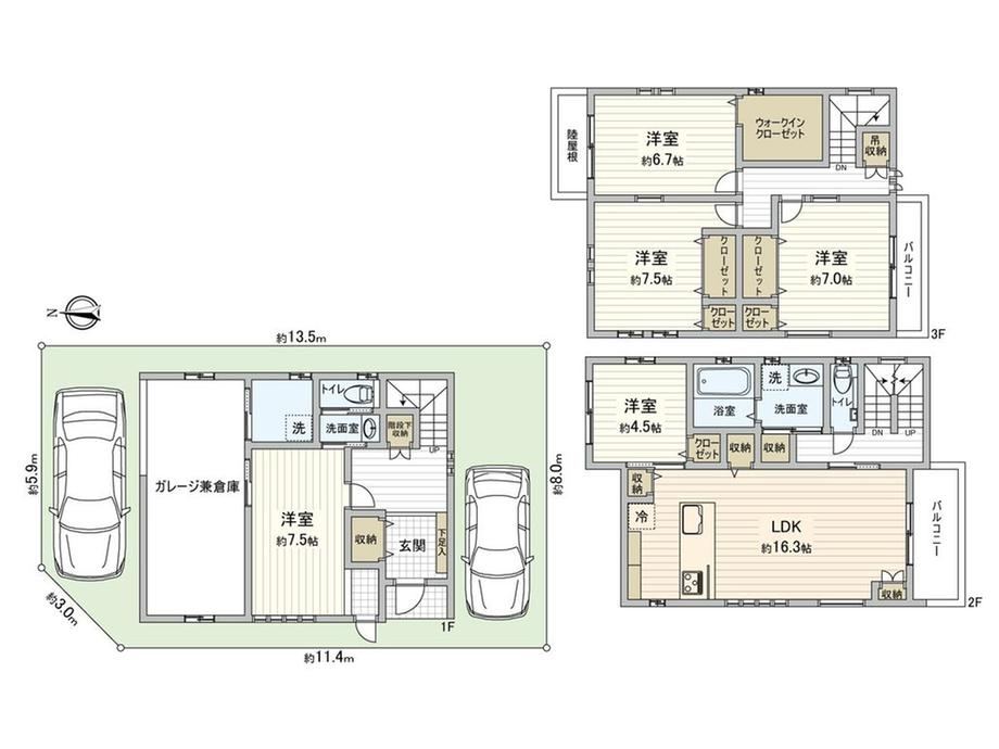 5LDK house in Yao, Osaka - Photo 1