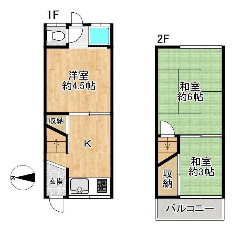 3K house in Shijonawate, Osaka - Photo 1