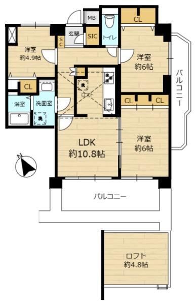 3LDK apartment in Wakabayashi Ward, Sendai, Miyagi - Photo 1