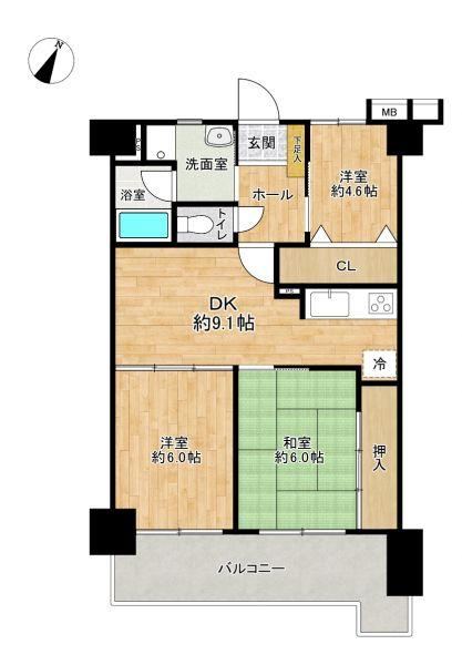 3DK apartment in Higashi Ward, Fukuoka - Photo 1