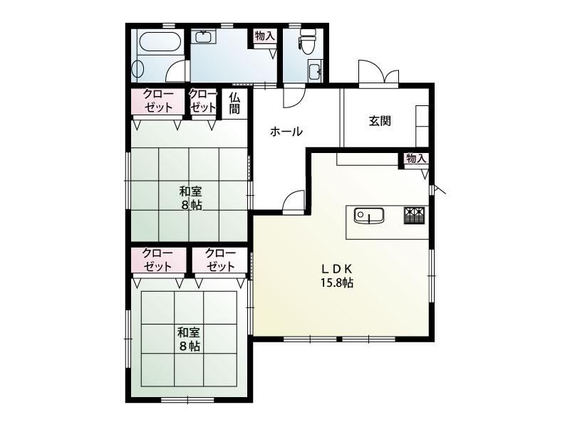 2LDK house in Fukaya, Saitama - Photo 1