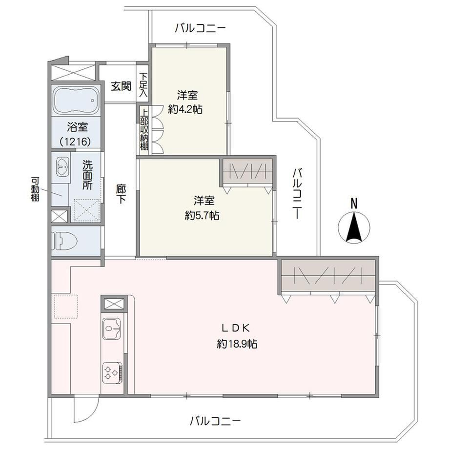 2LDK apartment in Minami Ward, Yokohama, Kanagawa - Photo 1