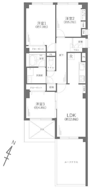 3LDK apartment in Tsurumi Ward, Yokohama, Kanagawa - Photo 1