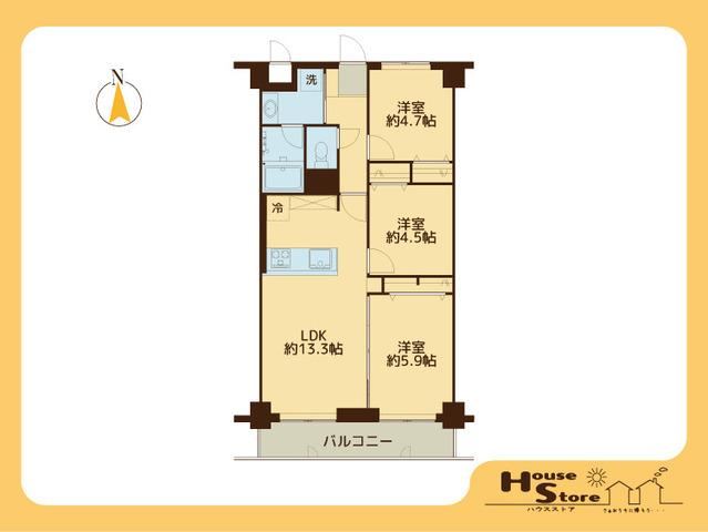3LDK apartment in Kawaguchi, Saitama - Photo 1