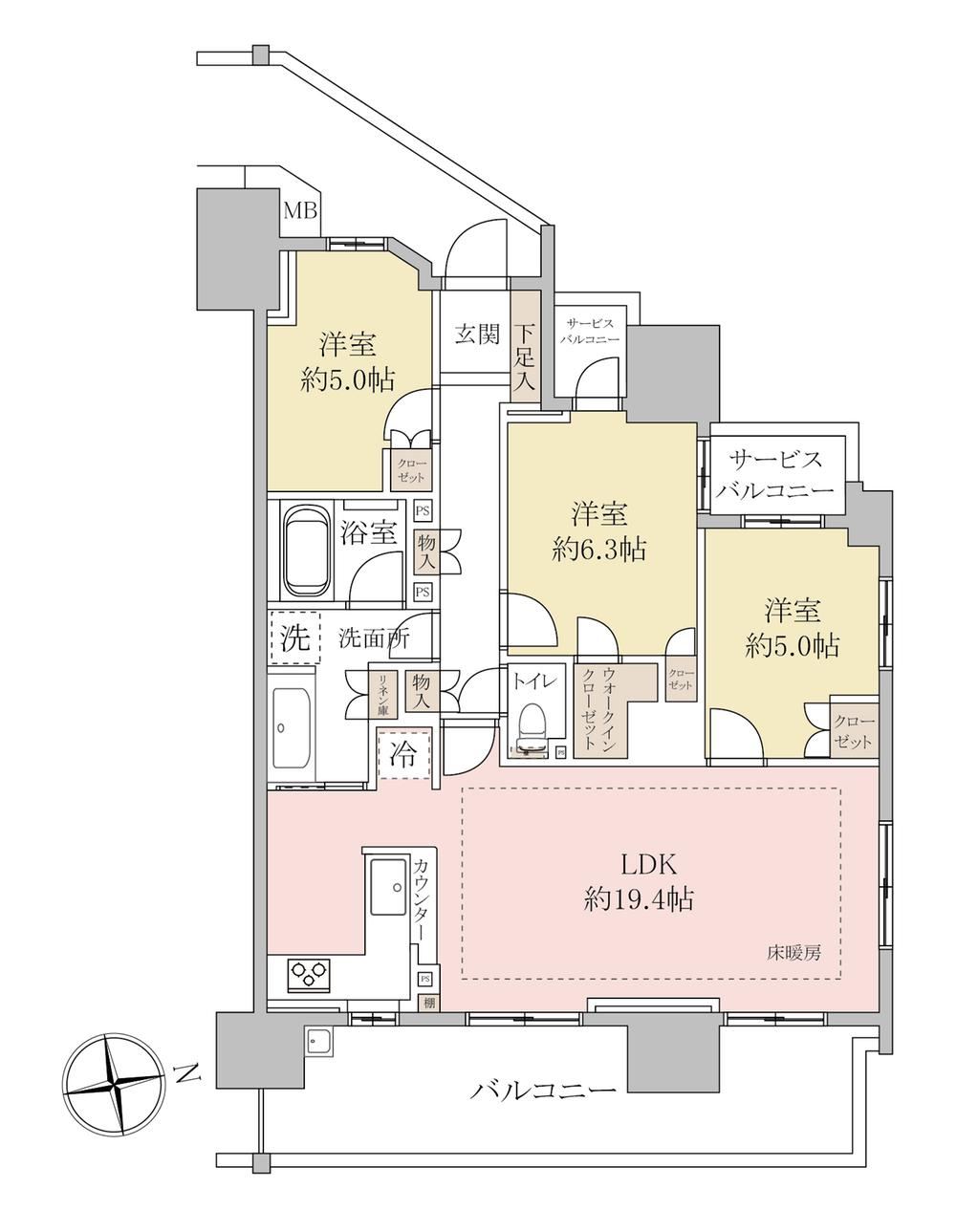 3LDK apartment in Toda, Saitama - Photo 1