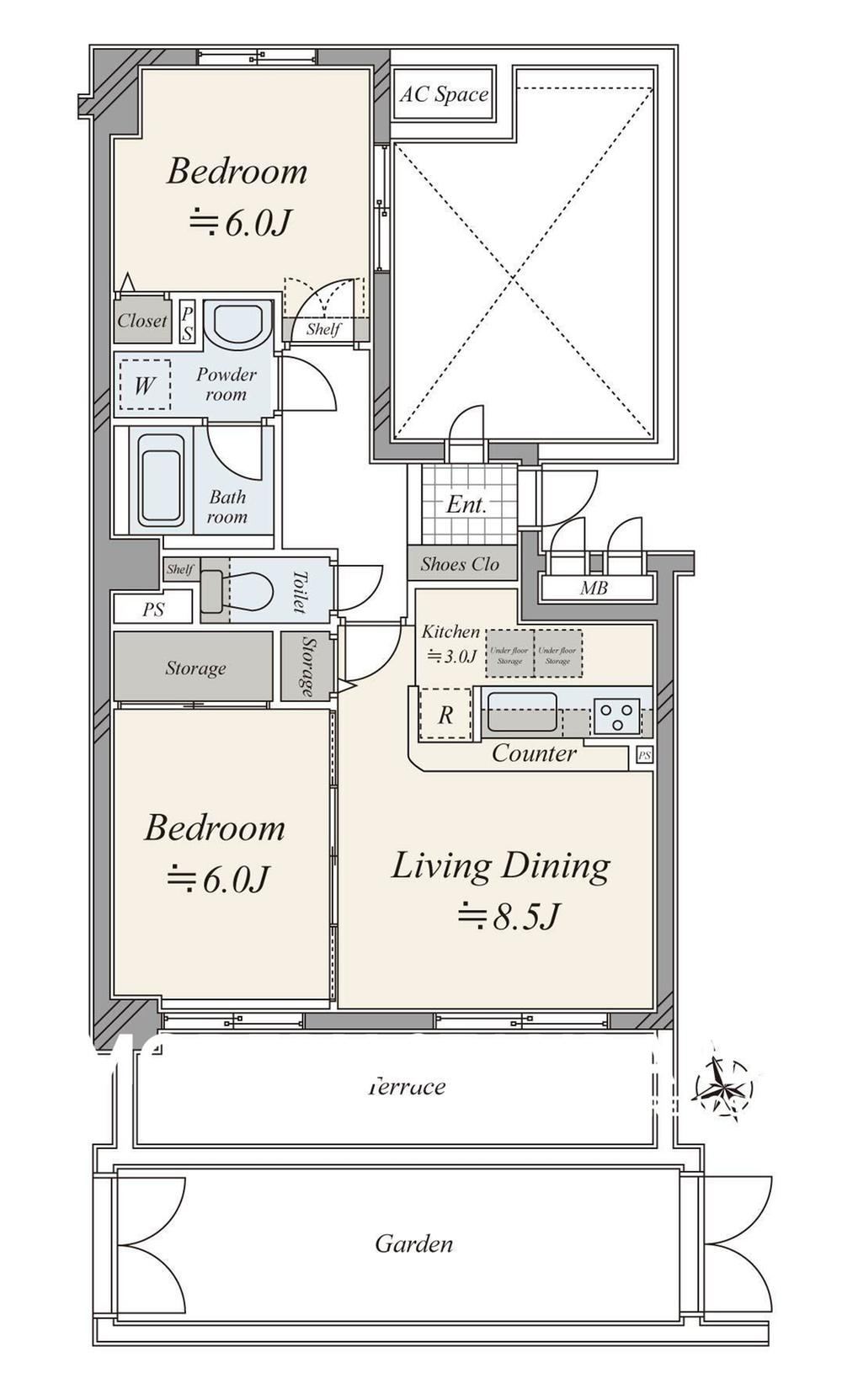 2LDK apartment in Meguro Ward, Tokyo - Photo 1