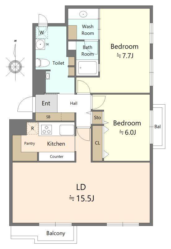 2LDK apartment in Chuo Ward, Sapporo, Hokkaido - Photo 1