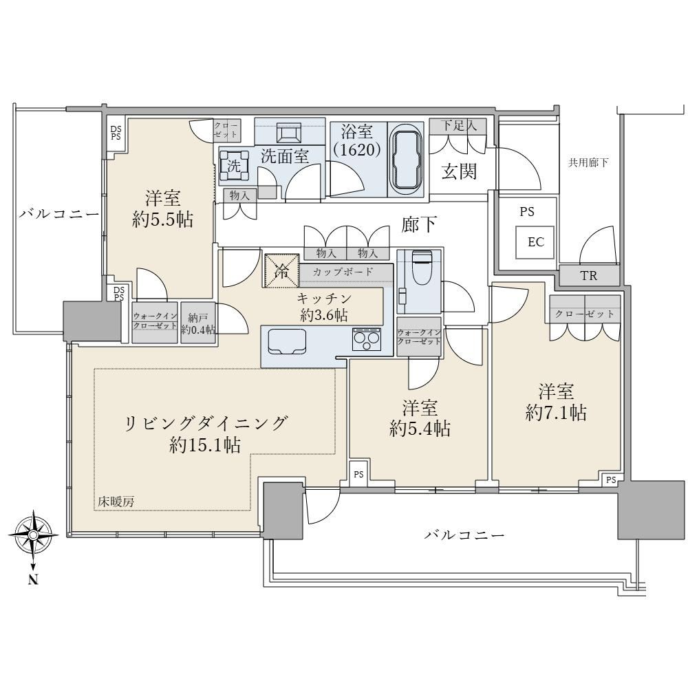 3LDK apartment in Koto Ward, Tokyo - Photo 1