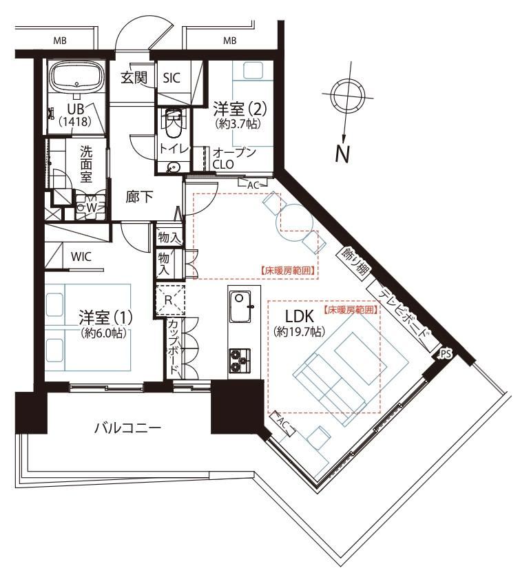 2LDK apartment in Koto Ward, Tokyo - Photo 1