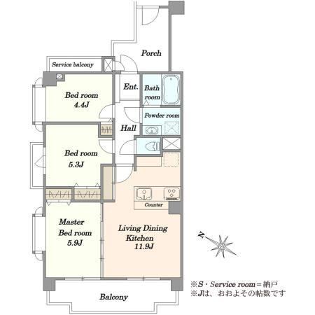 3LDK apartment in Meguro Ward, Tokyo - Photo 1