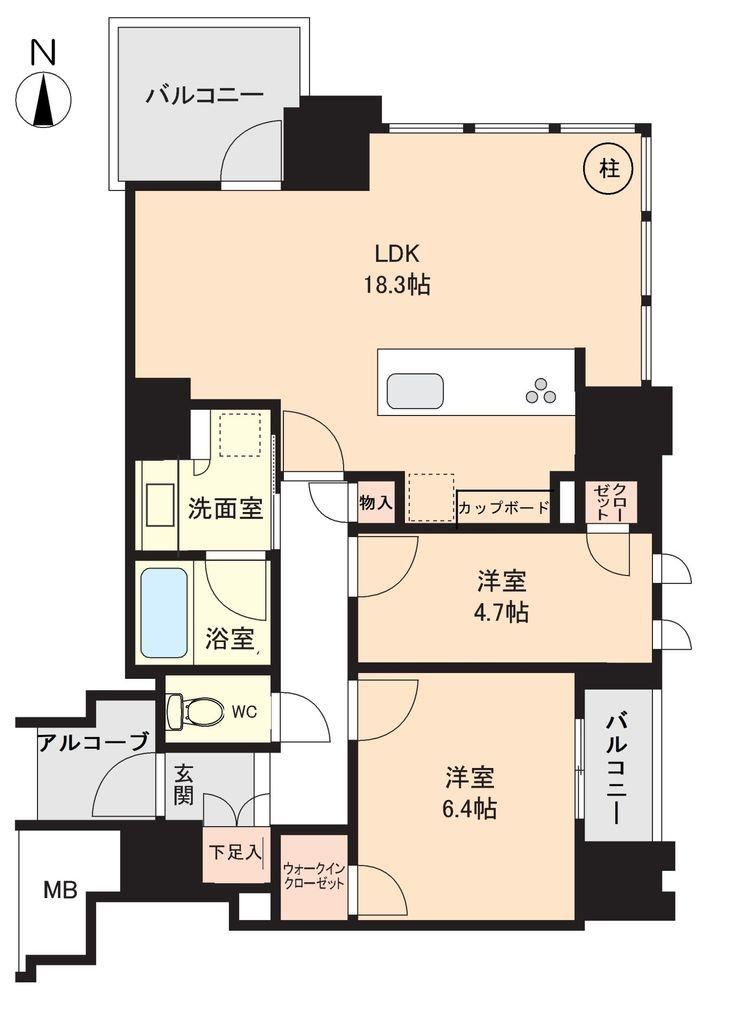 2LDK apartment in Nishi Ward, Nagoya, Aichi - Photo 1