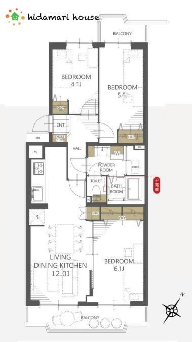 3LDK apartment in Ageo, Saitama - Photo 1