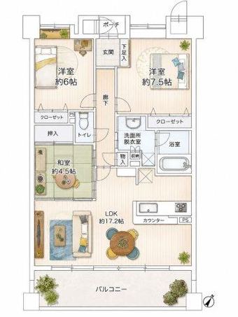 3LDK apartment in Toki