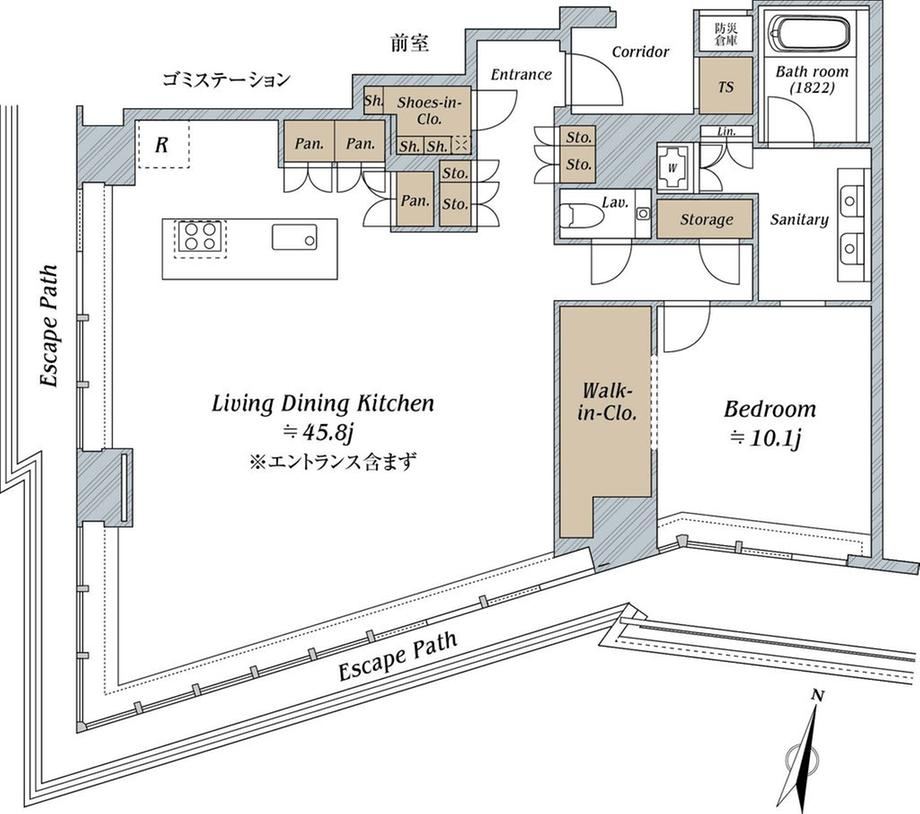 1LDK apartment in Kita Ward, Osaka - Photo 1