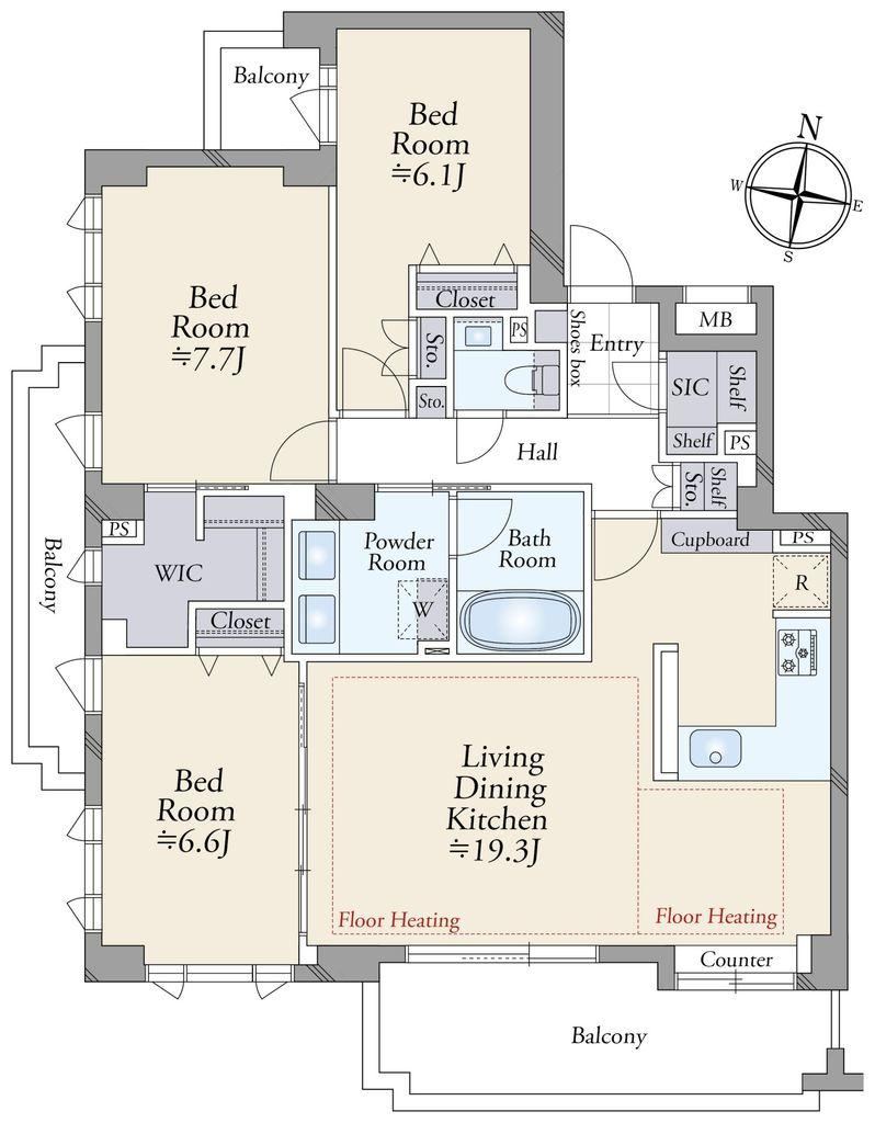 3LDK apartment in Suginami Ward, Tokyo - Photo 1